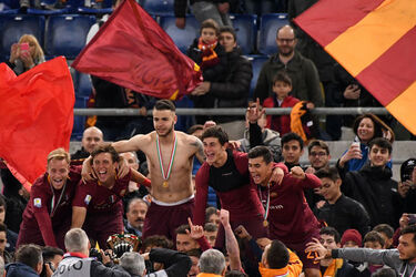 21.04.2017 Finale Coppa Italia Primavera Roma vs Entella 2 0 Esultanze 21.04.2017 Finale Coppa Italia Primavera Roma vs Entella 2 0 Esultanze