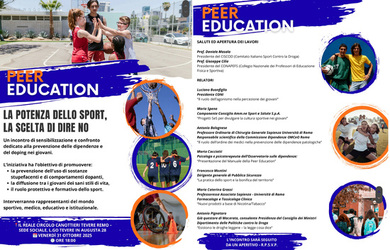 31.10.2025 Peer Education la potenza dello sport la scelta di dire no Reale Circolo Canottieri Tevere Remo G.Leanzaph