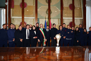 Roma 20.12.2022 AS Roma Femminile in Campidoglio con Supercoppa G.Leanza ph Roma 20.12.2022 AS Roma Femminile in Campidoglio con Supercoppa G.Leanza ph