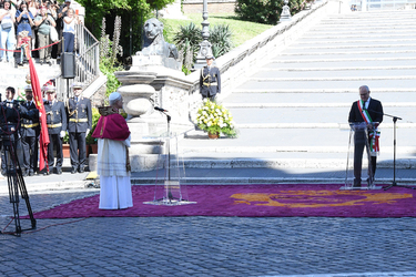 25.05.2025 Leone XIV riceve omaggio Citt&agrave; di Roma in Campidoglio G.Leanza ph