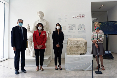 Roma 16.07.2021 Ara Pacis Cippo pomeriale romano. G.Leanza ph