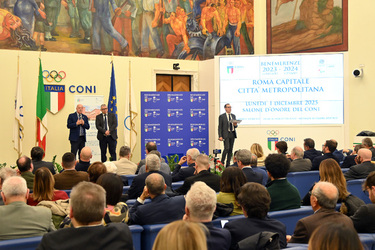 01.12.2025 Salone d Onore CONI Benemerenze 2023 24 CONI Lazio e CIP Lazio Stelle e Palme al Merito Sportivo Medaglie al Valore Atletico G.Leanza ph