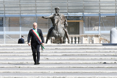 25.05.2025 Leone XIV riceve omaggio Citt&agrave; di Roma in Campidoglio G.Leanza ph