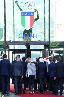 12.06.2017 Roma CONI arrivo Presidente Repubblica Mattarella