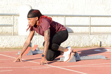 07.06.2017 Golden Gala Eve. Dafne Schippers and others athletes training.