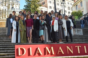12.12.2024 Piazza di Spagna Ferzan &Ouml;zpetek and cast film DIAMANTI G.Biagini ph