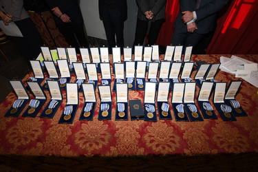 31.01.2024 Campidoglio Sindaco Gualtieri consegna Medaglie Onore a familiari deportati G.Leanza ph