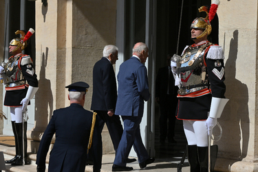08 04.2025 Reali Britannici Re Carlo III e Camilla in visita al Quirinale G.Leanza ph