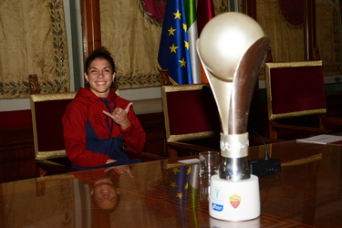 Roma 20.12.2022 AS Roma Femminile in Campidoglio con Supercoppa G.Leanza ph Roma 20.12.2022 AS Roma Femminile in Campidoglio con Supercoppa G.Leanza ph