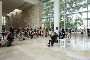 Roma 16.07.2021 Ara Pacis Cippo pomeriale romano. G.Leanza ph