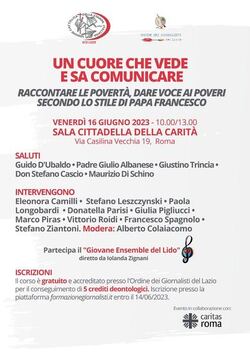 16.06.2023 Roma Un Cuore che Vede e sa Comunicare Cittadella della Carit&agrave; Casa Santa Giacinta G.Leanza ph