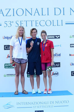 26.06.2016 Roma Stadio del Nuoto. Premiazioni 53mo Settecolli