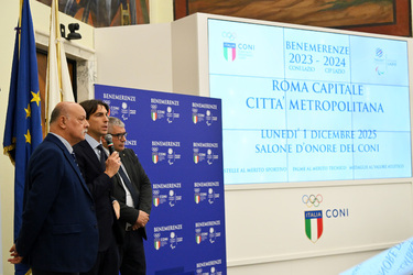 01.12.2025 Salone d Onore CONI Benemerenze 2023 24 CONI Lazio e CIP Lazio Stelle e Palme al Merito Sportivo Medaglie al Valore Atletico G.Leanza ph