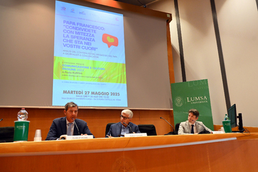 27.05.2025 Universit&agrave; Lumsa Sala Giubileo Giornata Mondiale Comunicazioni Sociali Analisi Contenuto Messaggio Papa Francesco ai Media G.Leanza ph