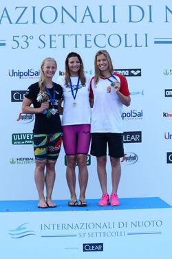 26.06.2016 Roma Stadio del Nuoto. Premiazioni 53mo Settecolli
