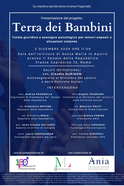 02.12.2024 Roma Presentazione Progetto Terra dei Bambini Sala Istituto S.Maria di Aquiro Senato della Repubblica G.Leanza ph 02.12.2024 Roma Presentazione Progetto Terra dei Bambini Sala Istituto S.Maria di Aquiro Senato della Repubblica G.Leanza ph