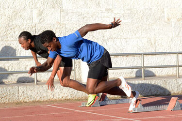 07.06.2017 Golden Gala Eve. Dafne Schippers and others athletes training.