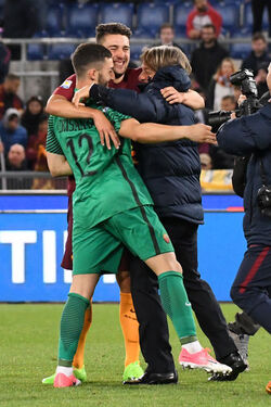 21.04.2017 Finale Coppa Italia Primavera Roma vs Entella 2 0 Esultanze 21.04.2017 Finale Coppa Italia Primavera Roma vs Entella 2 0 Esultanze