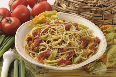 SPAGHETTI CON FIORI DI ZUCCA