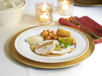 ARROSTO DI TACCHINO CON CROCCHETTE PATATINE NOVELLE PUR&Eacute;