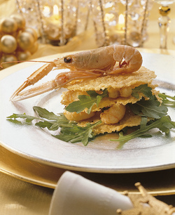 CROCCANTE DI PARMIGIANO AI GAMBERI