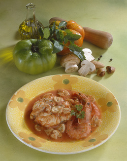 CODA DI ROSPO GAMBERI E FUNGHI IN UMIDO