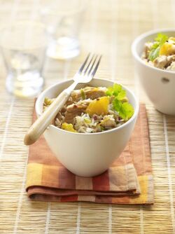 WOK DI TACCHINO RISO E ARANCIA