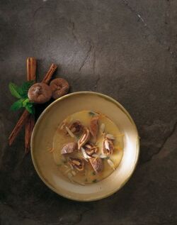 FICHI SECCHI IN SALSA DI CIOCCOLATO BIANCO E MENTA