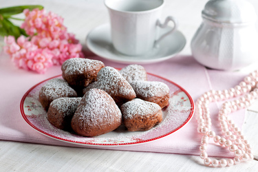 CUORI FRITTI AL CACAO