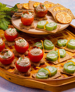 SERVIZIO STUZZICHINI DI VERDURE RIPIENE