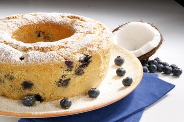 CIAMBELLA AL COCCO E MIRTILLI CIAMBELLA AL COCCO E MIRTILLI