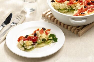 TIELLA CON POMODORI E OLIVE