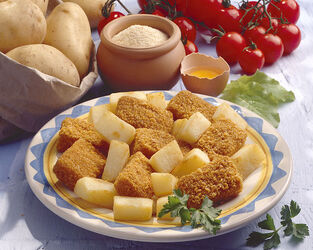 MERLUZZO IMPANATO CON PATATE