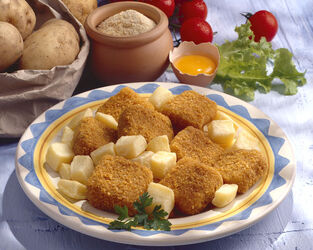 MERLUZZO IMPANATO CON PATATE