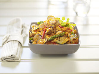 RISOTTO ALLE PRIMIZIE CON TARTUFI DI MARE