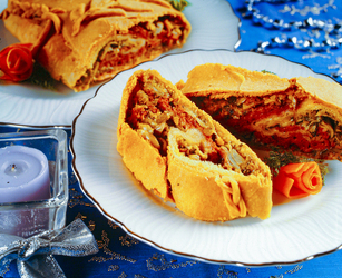 STRUDEL DI COTECHINO CARCIOFI E ZUCCA