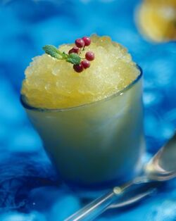 SORBETTO DI MANDARINO AL PEPE ROSA