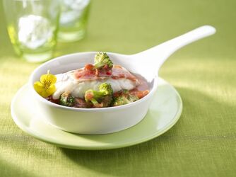 MERLUZZO CON BROCCOLI IN SALSA PICCANTE