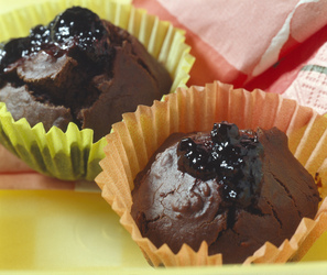 MUFFINS AL CIOCCOLATO E MIRTILLI