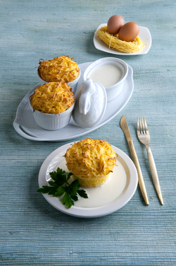 SOUFFL&Eacute; DI TAGLIOLINI CON FONDUTA DI PARMIGIANO REGGIANO