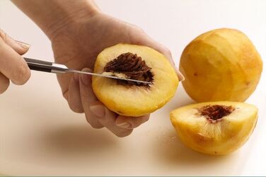 PESCHE CON GELATO ALLA VANIGLIA