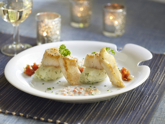 BOCCONCINI DI PESCE CON PUR&Egrave; ALLE ERBE