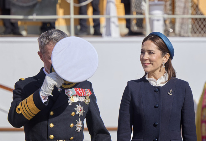 Royal Couple Officially Board The Royal Yacht Dannebrog Copenhagen