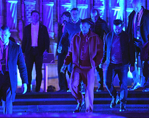 Will Smith happily Departs Natural History Museum in London after Pole To Pole premiere in his first public appearance since being sued for sexual harassment by America s Got Talent star Brian King Joseph.