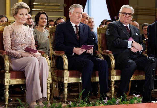 Bruxelles la famiglia reale partecipa a un concerto di primavera annuale al Palazzo Reale