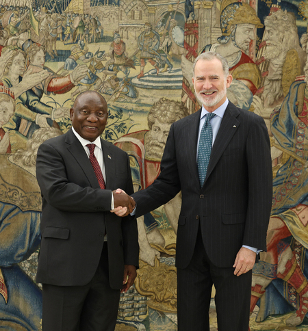 Felipe Vi Meets With The President Of South Africa Cyril Ramaphosa Madrid