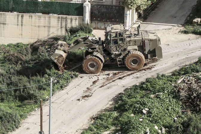 Palestinian Israeli conflicts in Nablus Palestine 12 Jan 2026