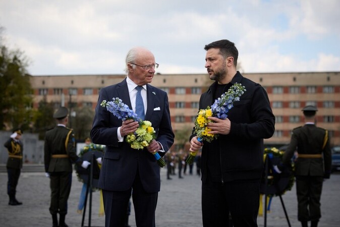 King Carl XVI Gustaf of Sweden Visits Lviv