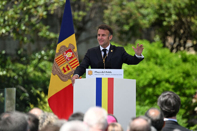 President Macron Delivers A Speech in Andorra