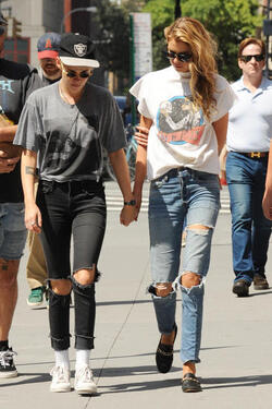 , New York, NY - 8/31/17-Kristen Stewart and Stella Maxwell Hold Hands While Taking a Walk in Manhattan
-PICTURED: Kristen Stewart and Stella Maxwell
-PHOTO by: Kristin Callahan/ACE Pictures/INSTARimages.com
-INSTAR_Kristen_Stewart_Stella_Maxwell_NYC_1001015284
Editorial Rights Managed Image - Please contact www.INSTARimages.com for licensing fee and rights: North America Inquiries: email sales@instarimages.com or call 212.414.0207 - UK Inquiries: email ben@instarimages.com or call + 7715 698 715 - Australia Inquiries: email sarah@instarimages.com.au or call +02 9660 0500 – for any other Country, please email sales@instarimages.com. Image or video may not be published in any way that is or might be deemed defamatory, libelous, pornographic, or obscene / Please consult our sales department for any clarification or question you may have - http://www.INSTARimages.com reserves the right to pursue unauthorized users of this image or video. If you are in violation of our intellectual property you may be liable for actual damages, loss of income, and profits you derive from the use of this image or video, and where appropriate, the cost of collection and/or statutory damage.